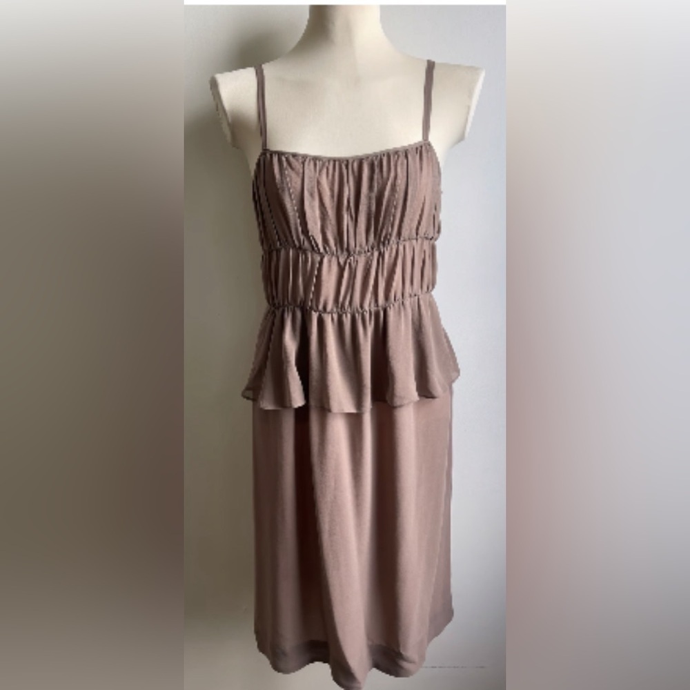 Anthropologie Moulinette Soeurs Susannah 100% Silk Sleeveless Dress Peplum 2